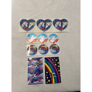 Lot of 11 Vintage Lisa Frank Horses Unicorn Hearts Stars 2 Plug Stickers USA NEW